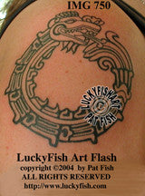 Serpent Aztec Tattoo Design – LuckyFish Art